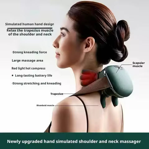 Barqon Portable, Bionic Heated Neck and Back Massager