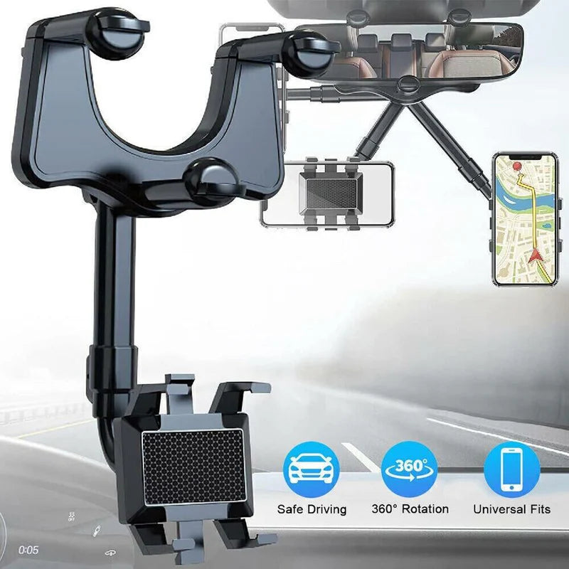 BARQON 360° Rotatable Car Phone Holder – Rearview Mount