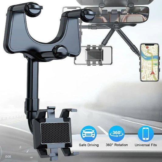 BARQON 360° Rotatable Car Phone Holder – Rearview Mount