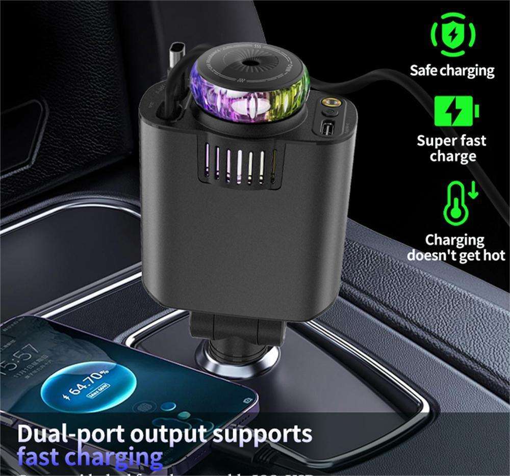 BARQON 5-in-1 Fast Car Charger with RGB & Diffuser