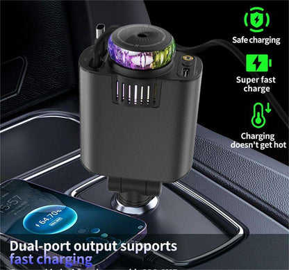 BARQON 5-in-1 Fast Car Charger with RGB & Diffuser