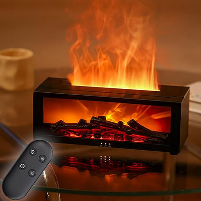 Barqon's Flame Effect LED Aroma Diffuser – Fireplace Humidifier
