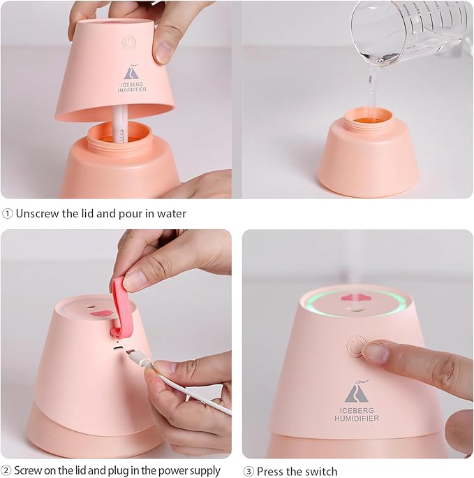 Barqon 200ml Iceberg Mist Humidifier with 7-Color LED