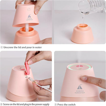 Barqon 200ml Iceberg Mist Humidifier with 7-Color LED