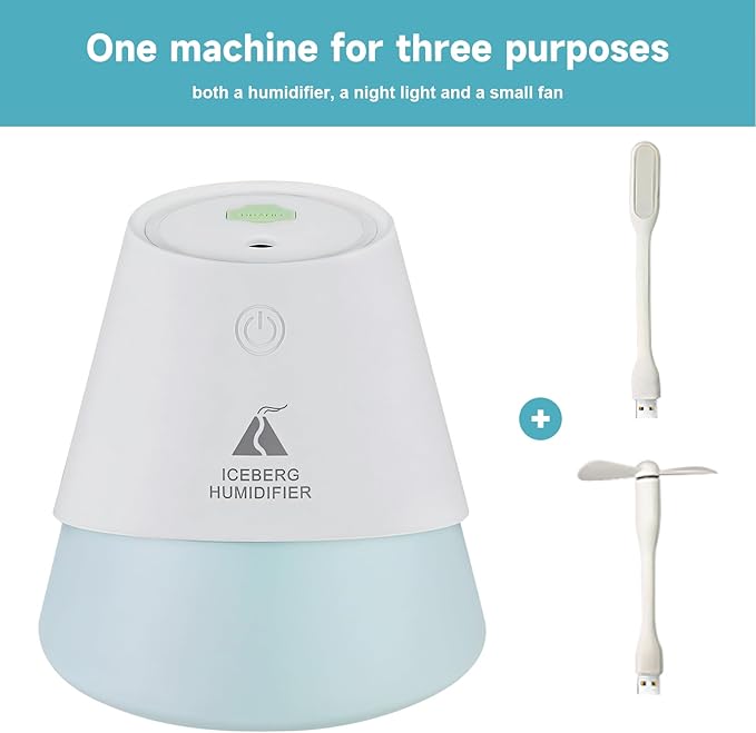 Barqon 200ml Iceberg Mist Humidifier with 7-Color LED