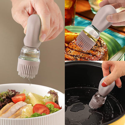 BARQON Silicone Oil Brush Bottle for Cooking & BBQ