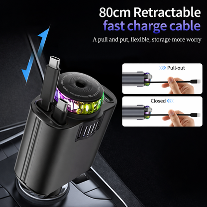 BARQON 5-in-1 Fast Car Charger with RGB & Diffuser