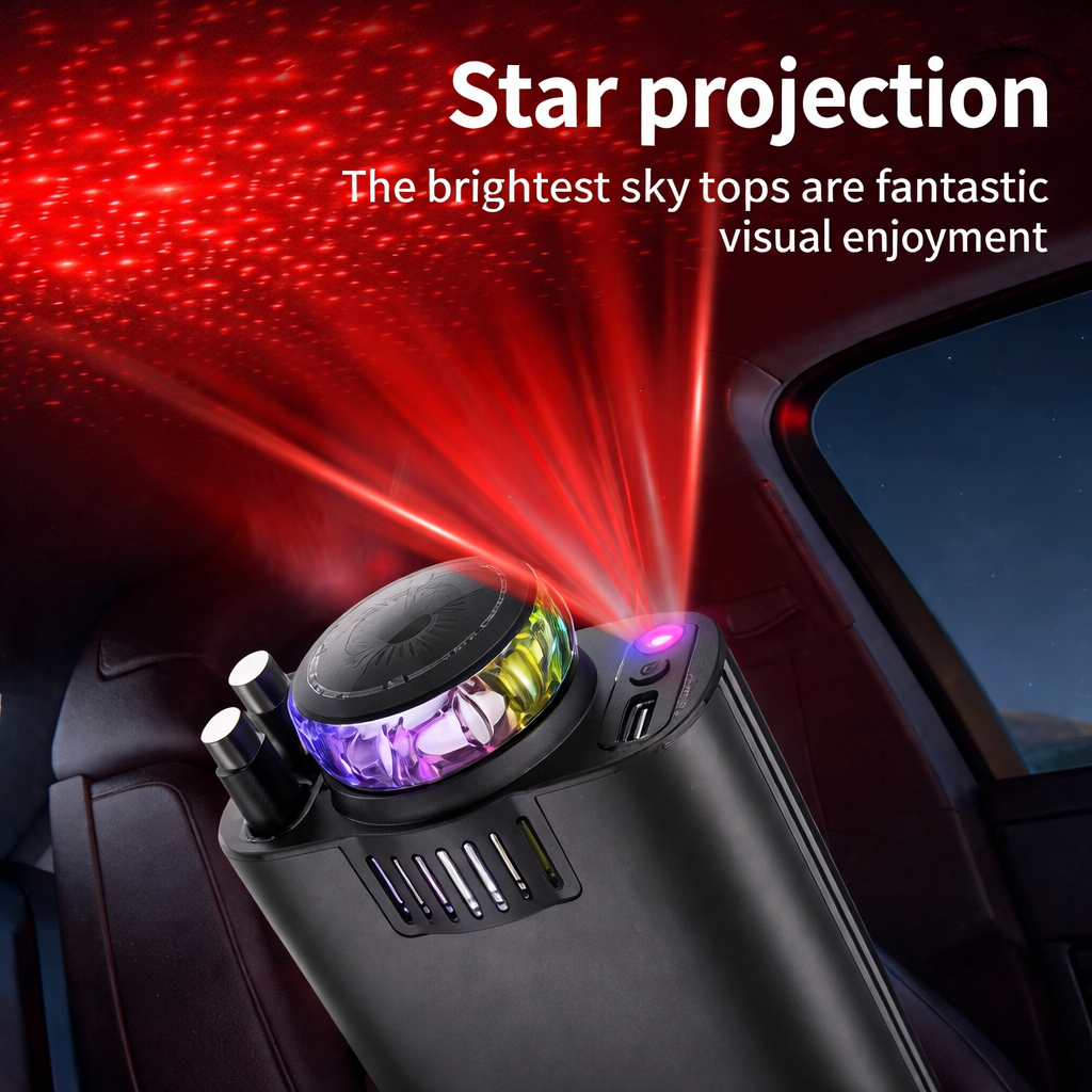 BARQON 5-in-1 Fast Car Charger with RGB & Diffuser