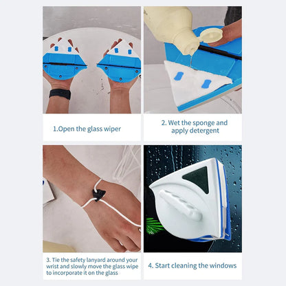 BARQON Magnetic Window Cleaner – Double-Sided Glass Tool