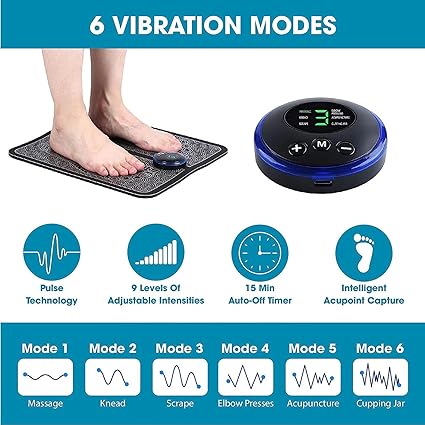 BARQON EMS Foot Massager Mat – Portable Pain Relief Pad
