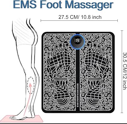 BARQON EMS Foot Massager Mat – Portable Pain Relief Pad
