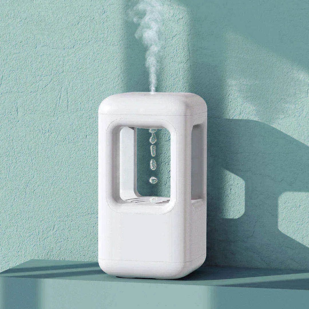 BARQON Anti-Gravity Water Drop Ultrasonic Humidifier with LED Light