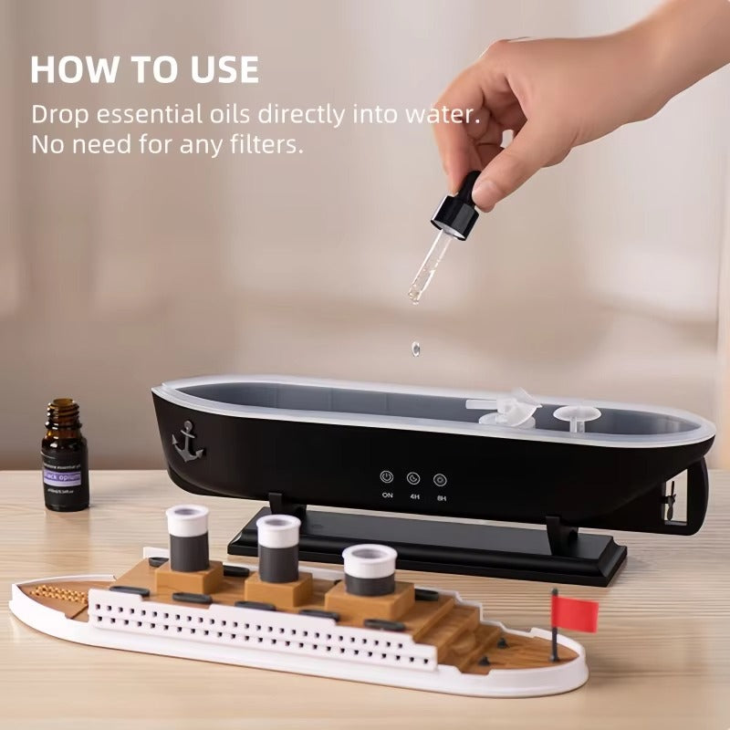 Barqon Titanic Steam Ship Design Humidifier Diffuser for Home