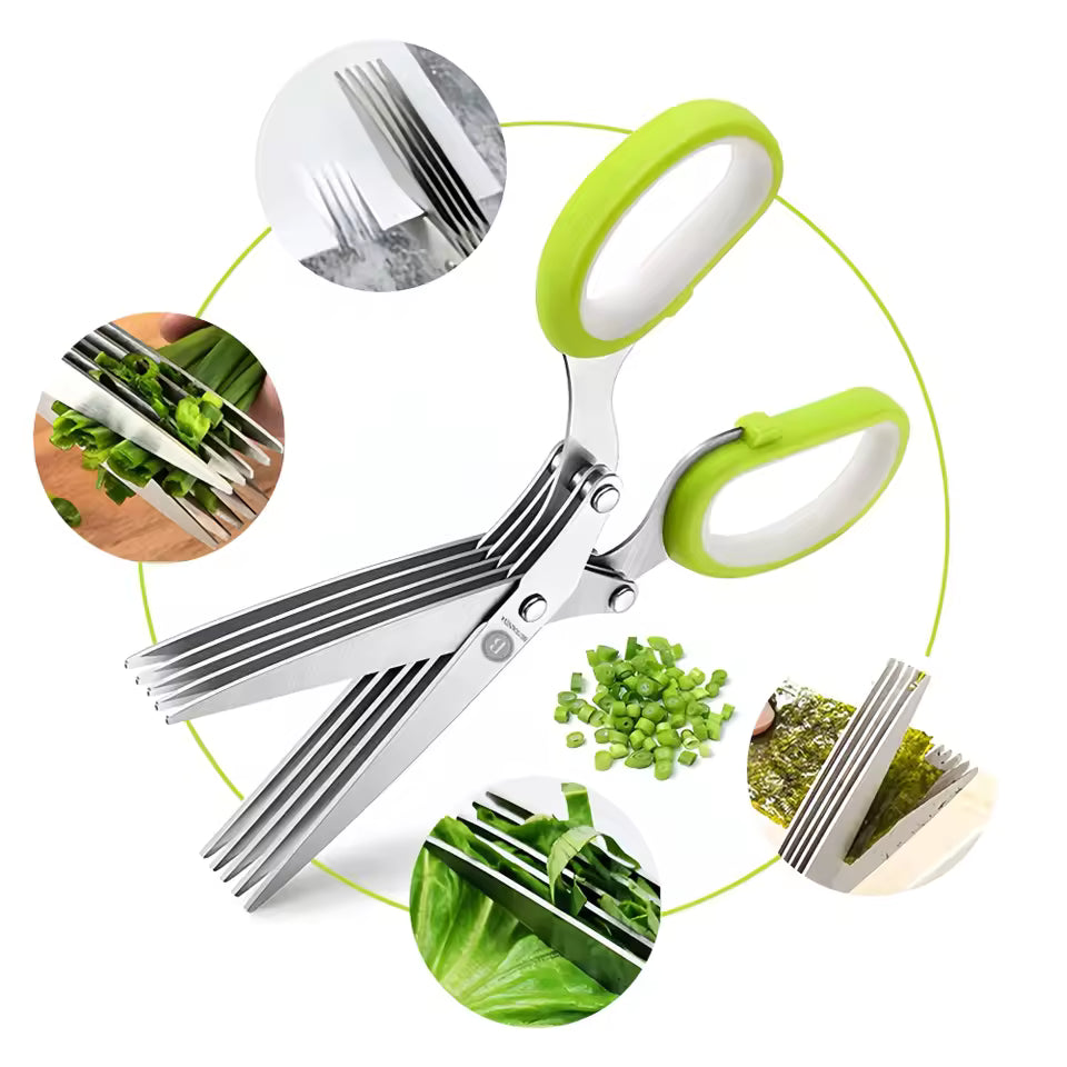 Barqon 5 layer Multifunctional Stainless Steel Scissors