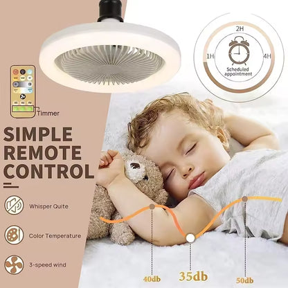Barqon Ceiling Fan With Light Remote Control