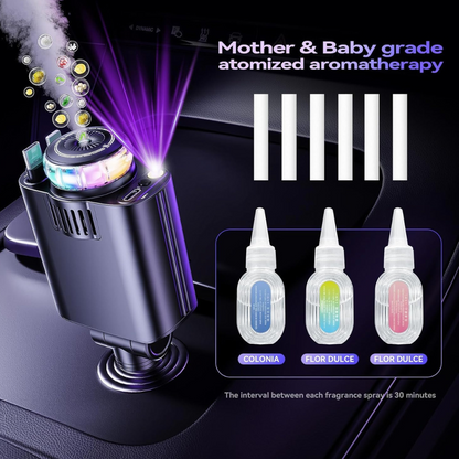BARQON 5-in-1 Fast Car Charger with RGB & Diffuser