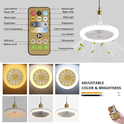 Barqon Ceiling Fan With Light Remote Control