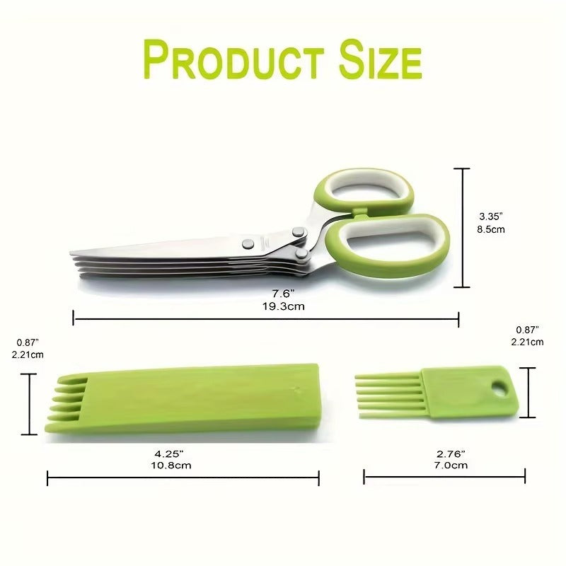 Barqon 5 layer Multifunctional Stainless Steel Scissors