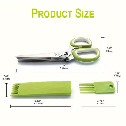Barqon 5 layer Multifunctional Stainless Steel Scissors