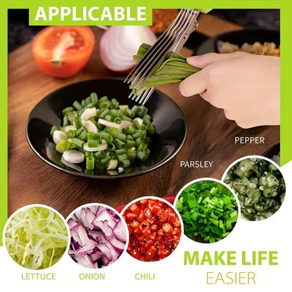 Barqon 5 layer Multifunctional Stainless Steel Scissors