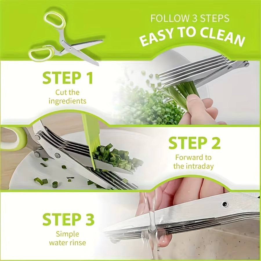 Barqon 5 layer Multifunctional Stainless Steel Scissors