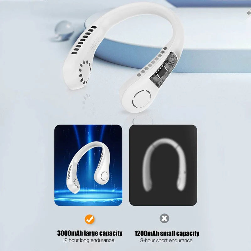 BARQON Bladeless Neck Fan – Portable USB Rechargeable